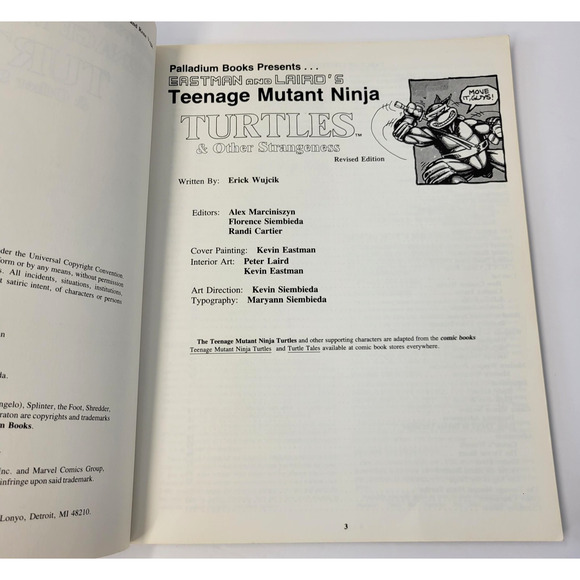 Vintage TMNT RPG Rulebook Teenage Mutant Ninja Turtles & Other Strangeness 1989 - Picture 4 of 15